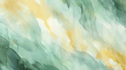 Fototapeta premium Abstract Watercolor background, Minimalist Boho style, cream, sage green, gold, linen texture,organic shape, background for banner, poster, Web and packaging