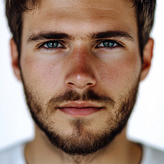 Obraz premium Man portrait on white background