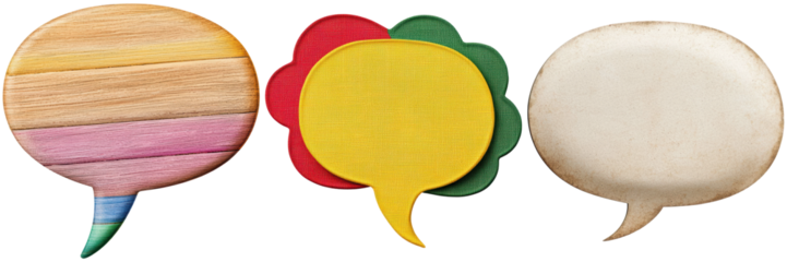 Colorful Speech Bubbles for Communication and Dialogue Illustration