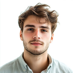 Fototapeta premium Man portrait on white background