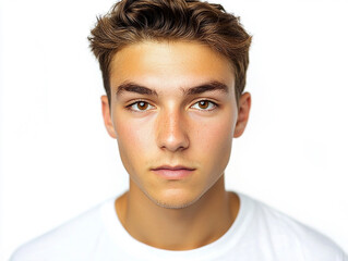 Obraz premium Man portrait on white background