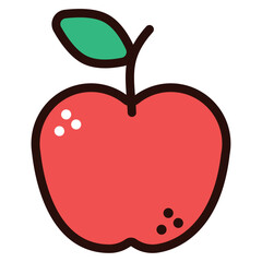 Vector image of an apple icon with a white background