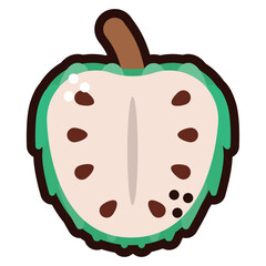 soursop icon vector image with white background