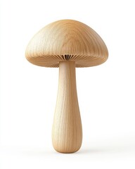 Wooden Mushroom Sculpture: A captivating wooden sculpture of a mushroom with intricate details and a warm, natural finish.