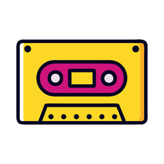 Rock and roll cassette icon