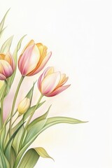 Fototapeta premium Beautiful tulip flower in Spring.