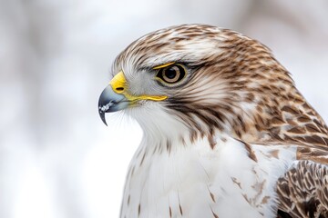Obraz premium Red Tailed Hawk Profile Winter Close Up