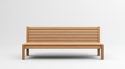 Modern wooden bench with clean lines and minimalistic design for contemporary interior or exterior spaces