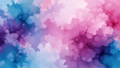 Fototapeta premium Abstract Watercolor Painting with Dreamy Cloud-like Effect