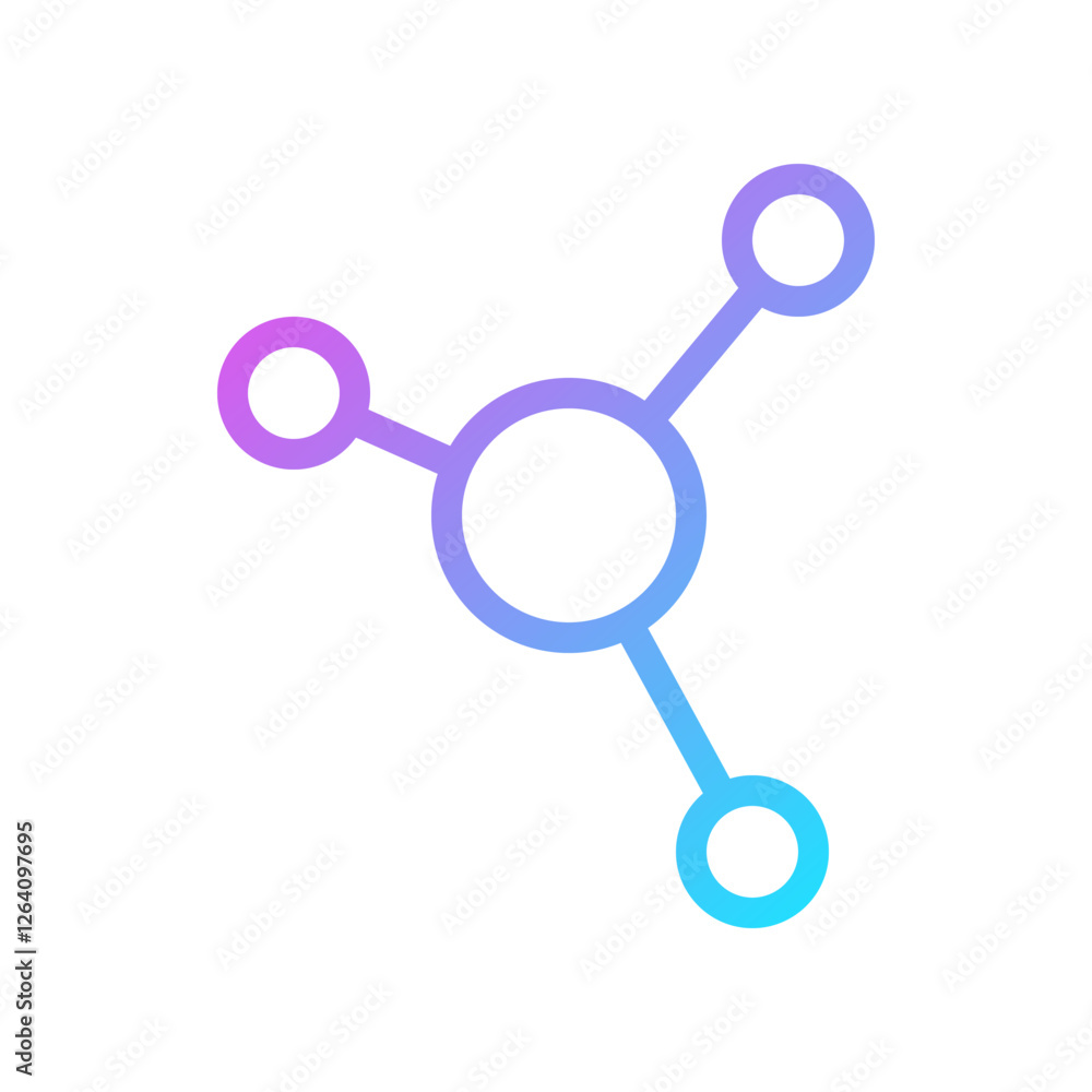 Aufkleber gradient molecular structure abstract design