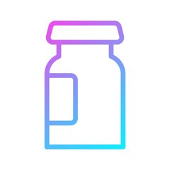 Modern Gradient Container Outline Icon Graphic
