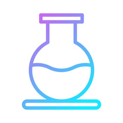 Gradient Lab Beaker Outline Chemistry Concept