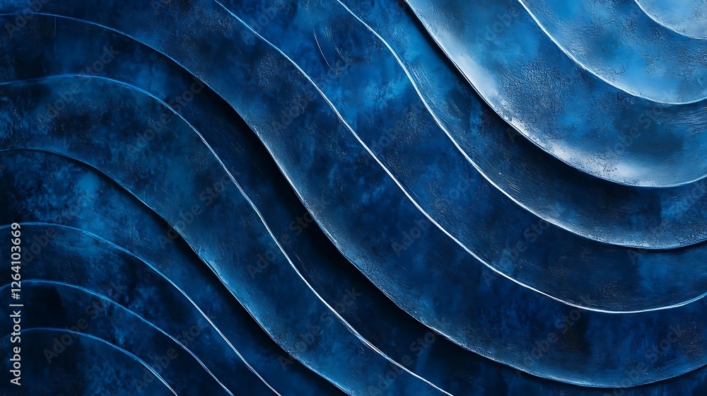Poster abstract blue waves: a deep dive into textured design