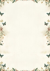 vintage paper with flowers