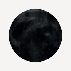 Black dot vector, watercolor design element