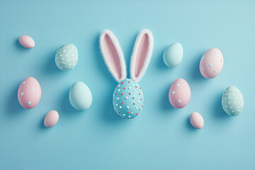 Adorable Easter Bunny Crafted from Pastel Eggs and Fluffy Ears