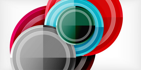 Obraz premium Minimal geometric abstract background. Circle triangle design