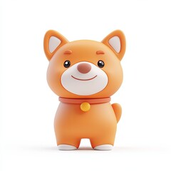 Naklejka premium pet toy, 3d style imitation, cartoon icon, white background