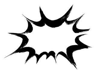 筆書きの破裂、パンク、とげとげの吹き出し