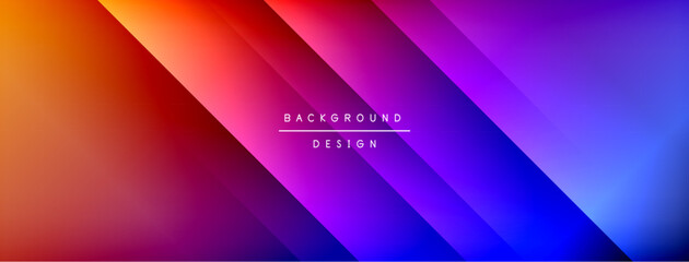 Colorful gradient with lines made of shadow and light. Creative background