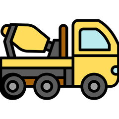 Naklejka premium Concrete Mixer Icon