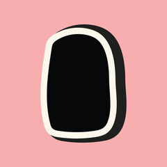 Black rectangle shape vector