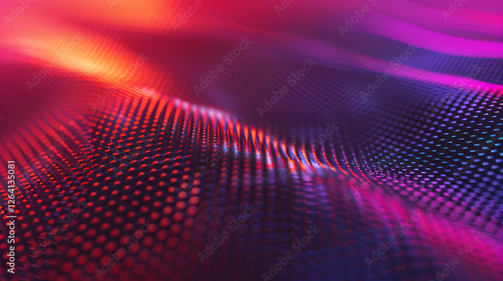 Poster vibrant abstract background showcasing flowing waves of colorful light patterns and textures