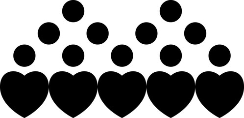 people icon solid, teamwork, business people,heart, group people