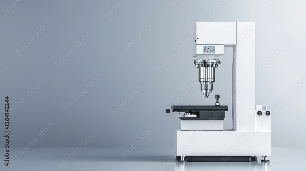 Poster precision machining center with a sleek design in modern industrial environment showcasing advanced 
