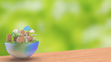 The Earth for Eco or environment concept 3d Rendering.