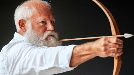 A skilled archer releasing an arrow with perfect precision.