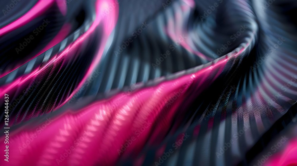 Poster abstract wave patterns in vibrant pink and blue tones, creating a dynamic visual texture