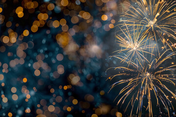 Obraz premium Spectacular fireworks display with vibrant colors and sparkling lights