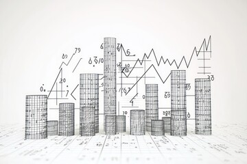 Obraz premium 3D line icon for mathematical tasks representing computational calculations on white.