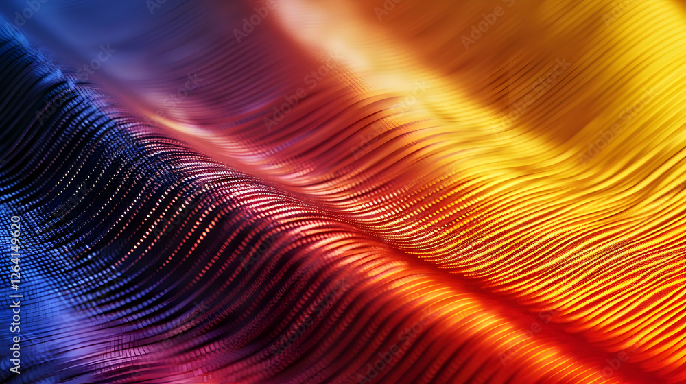Aufkleber vibrant abstract waves of color flowing seamlessly, creating a dynamic visual experience