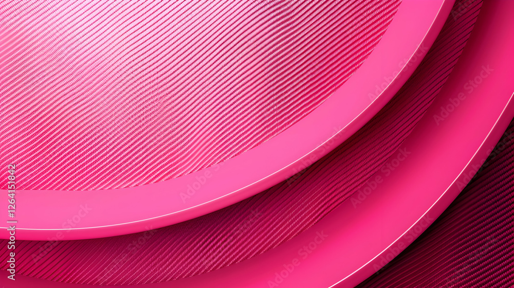 Poster abstract composition of layered pink circles with textured patterns creating depth and visual intere