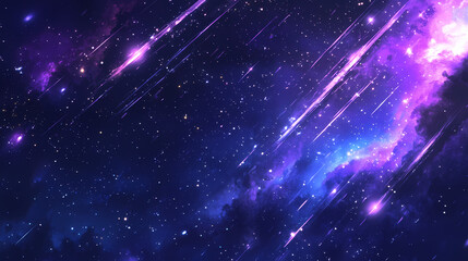 meteor purple blue shower