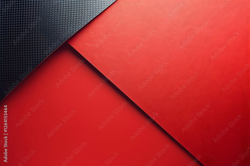 Aufkleber abstract composition of textured black and red surfaces creating a dynamic visual contrast