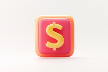 Obraz premium 3D salary icon, clear notification symbol with modern design on white.