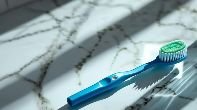 toothbrush with toothpaste