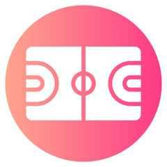 basketball court gradient icon