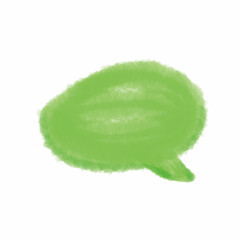 chat speech bubble cute green