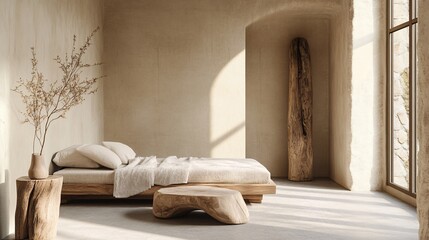 Minimalist Bedroom Design With Natural Wood Elements