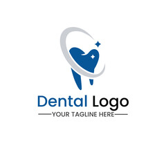 Creative Vector dental care clinic logo template 
