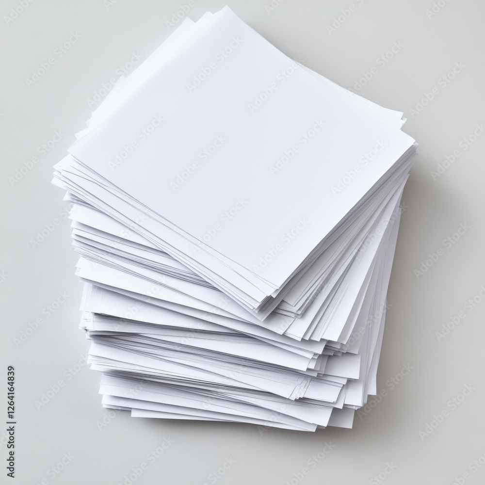 Aufkleber stack of clean blank paper sheets ready for use in office or creative projects