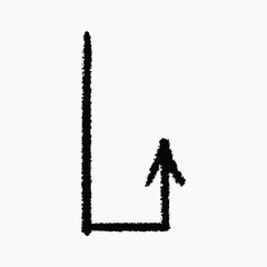 Hand-drawn arrow graph illustration vector