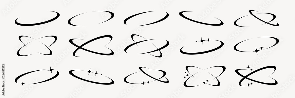 Poster abstract dynamic swoosh element set vector. set of abstract dynamic swoosh element in various design