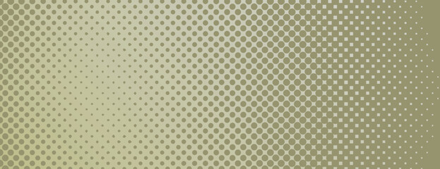 Obraz premium Olive green background with halftone gradient dot pattern. The background features a smooth texture with olive green transitioning to lighter shades. Minimal halftone vector gradient background