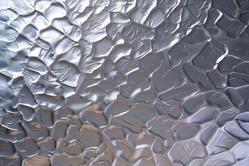 Obraz premium Shimmering Silver Foil Textured Aluminum Metallic Smooth Gradient Background