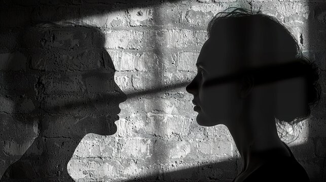 Composite trend artwork sketch image photo collage of monochrome young lady silhouette text fragment  